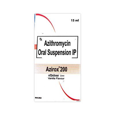 AZIROX VANILLA FLAVOUR 200 Oral Suspension 15ml - Bacterial Infections-Mac