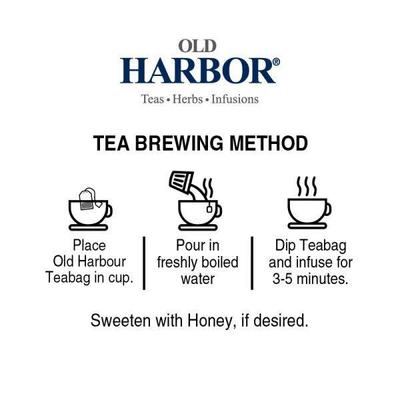 Old Harbor Tea Bags - Lemon Honey Ginger Green Tea 25's - Green/Herbal Teas