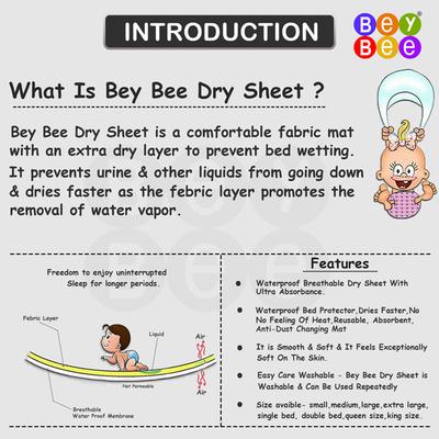 BeyBee Baby Care Waterproof Bed Protector Sheet - Purple (S) 1's - Baby Bedding