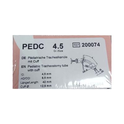 Primed Pediatric Tracheostomy Tube with Cuff (4.5) - Catheters & Tubes
