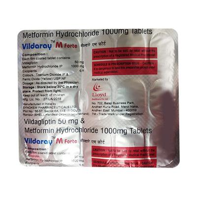 VILDARAY M FORTE Tablet 15's - Diabetes-Ant