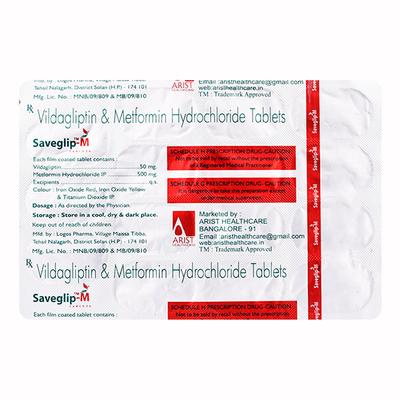 SAVEGLIP M Tablet 15's - Diabetes-Ant