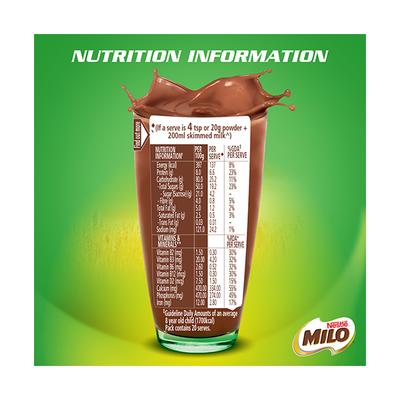 Nestle Milo Activ Go Health Drink Powder 250 gm (Refill Pack) - Kids Nutrition