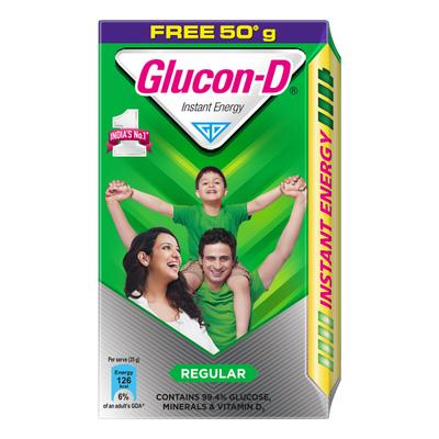 Glucon-D Instant Energy Powder - Regular (Refill) 450 gm - Energy Drinks