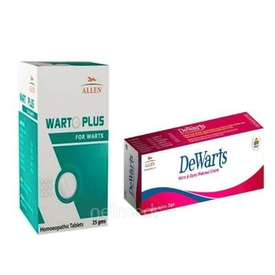 Allen Anti Warts Combo Pack (Warto Plus Tablet + Dewarts Cream) - Speciality Medicine