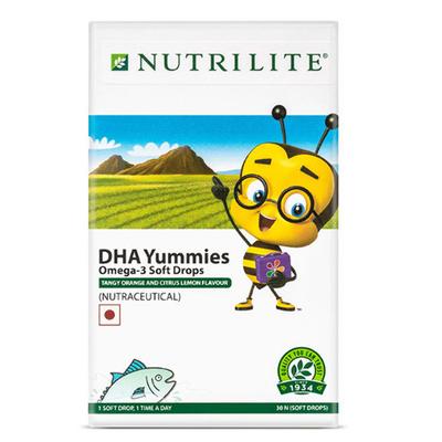Nutrilite DHA Yummies Omega-3 Soft Drops - Tangy Orange and Citrus Lemon Flavour 30's - Omega Fish Oil Fatty Acids