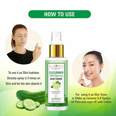 Eartho Essentials Mint Hydrating Skin Toner - Cucumber 100 ml - Toners