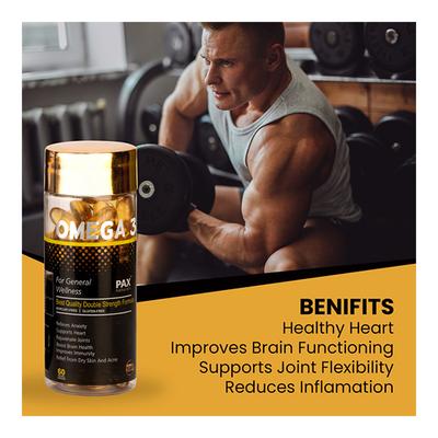 PAX Naturals Omega 3 Fish Oil 1000 mcg Capsule 60's - Omega Fish Oil Fatty Acids