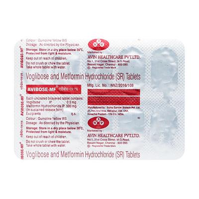 Avibose MF 0.3mg Tablet 10'S - Diabetes-Ant
