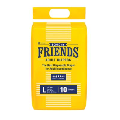 Friends Adult Diapers - Economy (L) 10's - Adult Diapers & Pads