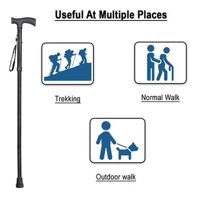 MCP Folding Walking Stick - Black - Walker & Walking Stick