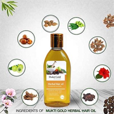 Mukti Gold Herbal Hair Oil 100 ml - Hair Oils