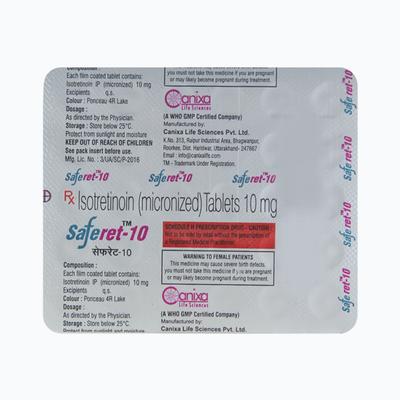 Saferet 10mg Tablet 30'S - Acne-Acn
