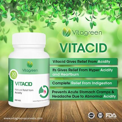 VitaGreen VitAcid Capsules 30's - Herbal Dietary Supplement
