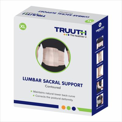 Truuth Contoured Lumbar Sacral Support (XL) - Back/Abdomen Supports