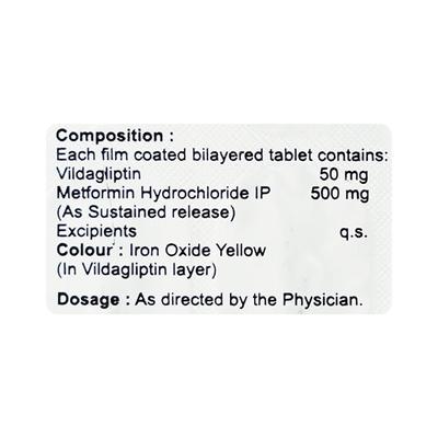 VILATIN M SR 50/500 Tablet 15's - Diabetes-Ant