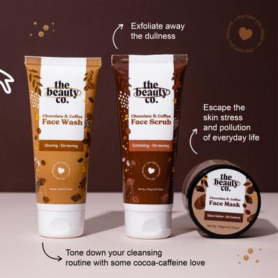 The Beauty Co. Chocolate Coffee Collection (Face Scrub + Face Wash + Body Scrub + Body Butter + Face Mask + Body Wash) - Facial Kits