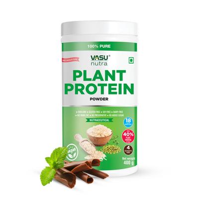 Vasu Nutra Plant Protein Powder 400 gm - Health Products