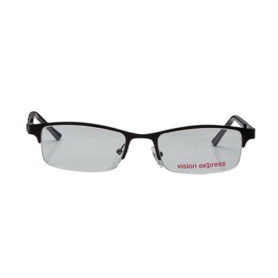 Vision Express 29164 Gun Metal Rectangle Eyeglasses (Including Anti-Reflective Coating Lens) 1's - Wearables Eye Glasses