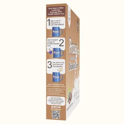 Pro360 Diabetic Care Nutrition Powder - Roasted Coffee (Refill Pack) 200 gm - Diabetes (Fitness)