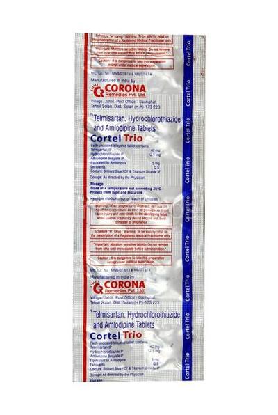 Cortel Trio Tablet 10'S - Hypertension-Ang