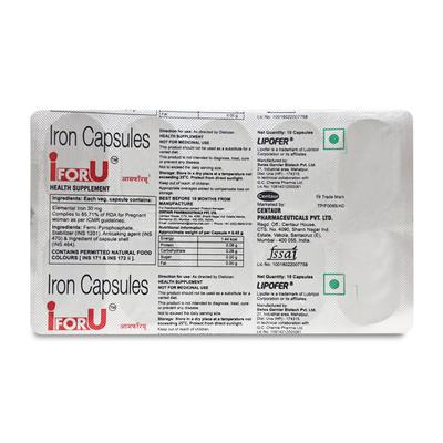 Iforu 30mg Capsule 10'S - Iron Supplement/Anaemia-Vma
