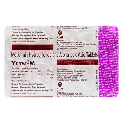 Ycyst M Tablet 10'S - Diabetes-Ant