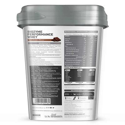 MuscleBlaze Biozyme Performance Whey Powder - Rich Chocolate 4 kg - Whey Proteins