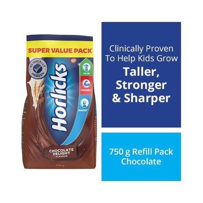 Horlicks Nutritional drink Powder - Chocolate Flavour 750 gm (Pouch) - Daily Health Drinks