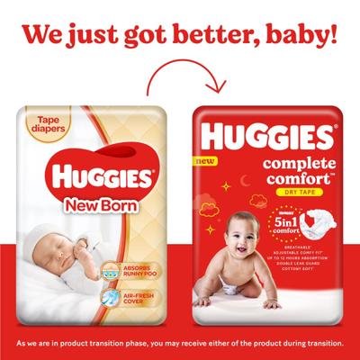 Huggies Complete Comfort Dry Diaper Pants (NB - S) 36's - Diapers & Wipes