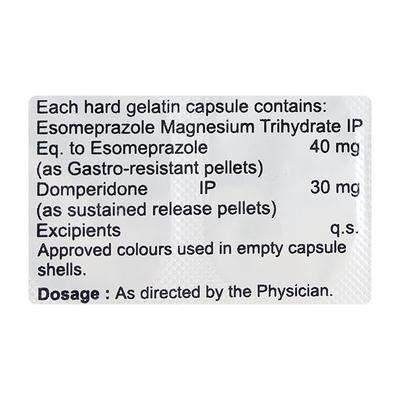 Esofine DSR 30/40mg Capsule 10'S - Ulcer/Reflux/Flatulence-Aaa