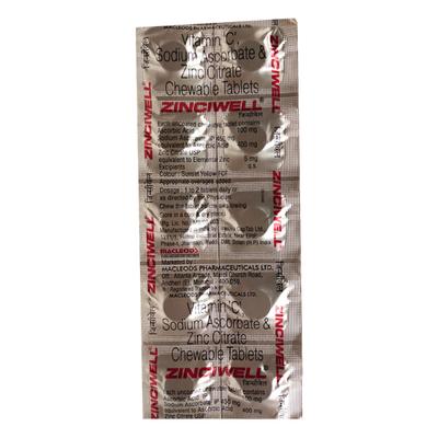 ZINCIWELL Chewable Tablet 10's - Supplements-Vam