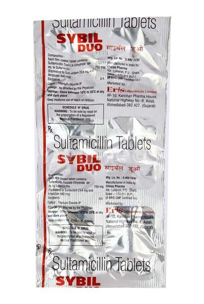 Sybil Duo 750mg Tablet 6'S - Bacterial Infections-Pen