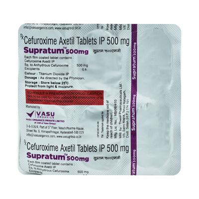 SUPRATUM 500mg Tablet 6's - Bacterial Infections-Cep