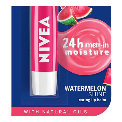 Nivea Fruity Shine Watermelon Lip Care 4.8 gm - Lip Balms