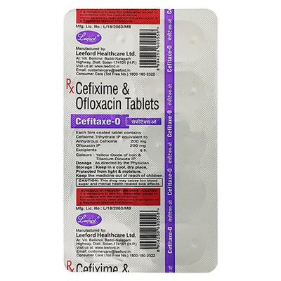 Cefitaxe O 200/200mg Tablet 10'S - Bacterial Infections-Cep