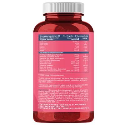 CF Collagenova Collagen & Biotin Gummies - Mixed Fruit 60's - Hair & Skin