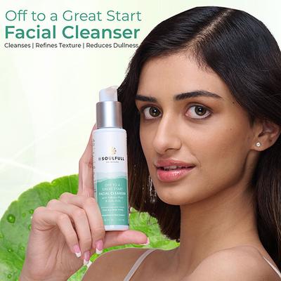 Be Soulfull Clean & Bright Facial Kit ( Shirnk Those Pores Texture Refining Toner 100 ml + Off To A Great Start Facial Cleanser 100 ml) - Facial Kits