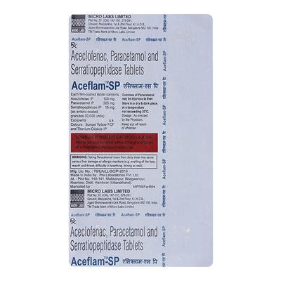 ACEFLAM SP TABLET 10'S - Pain relief-Nsa
