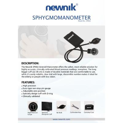 Newnik Aneroid Type Sphygmomanometer (SP602) - Health Monitoring Devices