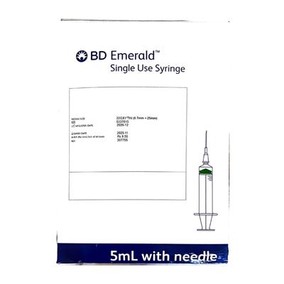 BD Emerald Single Use Syringe 5 ml With Needle 22G - Syringes And Needles