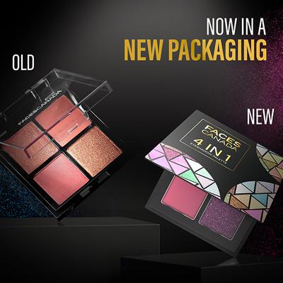 Faces Canada 4 In 1 Quad Eyeshadow Palette - Idyllic Nudes 01 4.8 gm - Eye Shadow Palettes