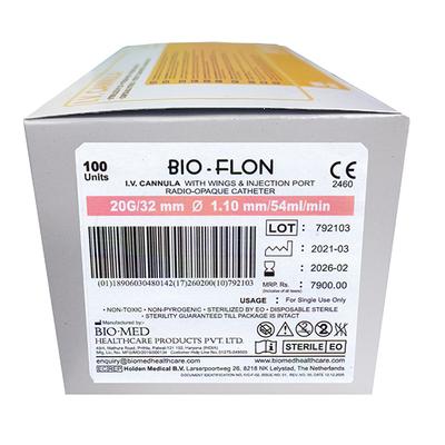 Bio-Flon I.V. Cannula with Needle 20G 100's - Surgical Instruments