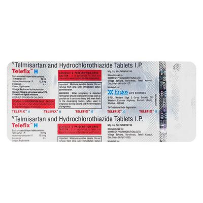 TELEFIX H Tablet 10's - Hypertension-Ang
