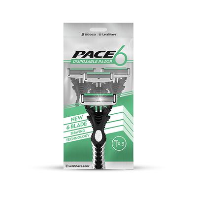 LetsShave Pace 6 Disposable Razor - Men 3's - Razors & Cartridges