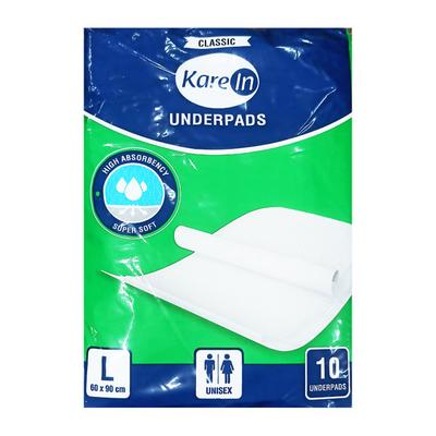 Kare In Classic Underpads (L) (60-90 cm) 10's - Adult Diapers & Pads