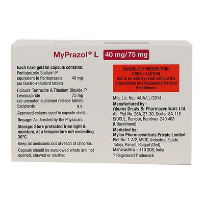 MYPRAZOL L Capsule 10's - Ulcer/Reflux/Flatulence-Aaa