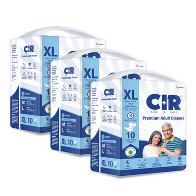 CIR Premium Adult Diapers (XL) (Pack of 3 x 10's) - Adult Diapers & Pads