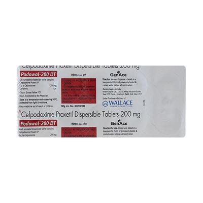PODOWAL DT 200 Tablet 10's - Bacterial Infections-Cep