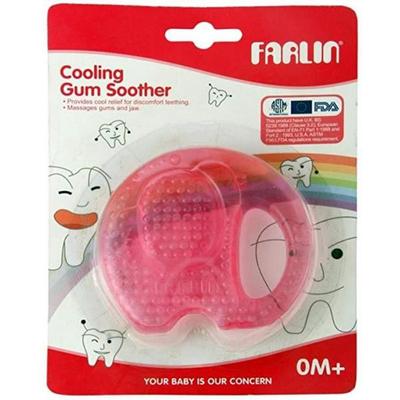 Farlin Elephant Cooling Gum Soother - Pink 1's - Baby Oral Care